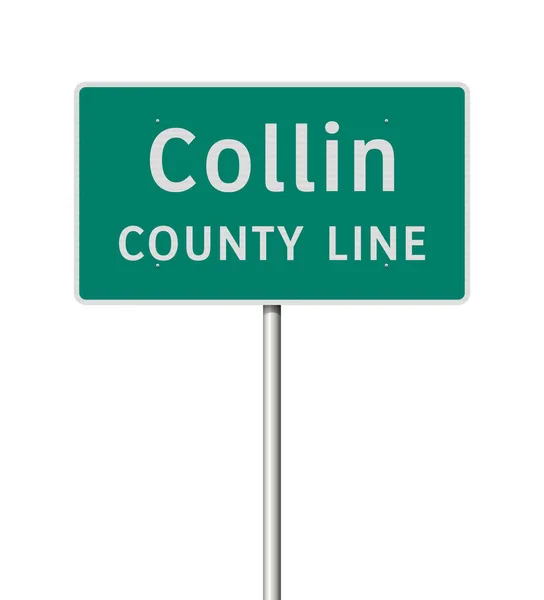 Vektor Illustration Des Straßenschildes Für Die Einfahrt Collin County Auf — Stockvektor