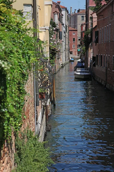 Calm Water Venetian Canal Sunny Day — 스톡 사진