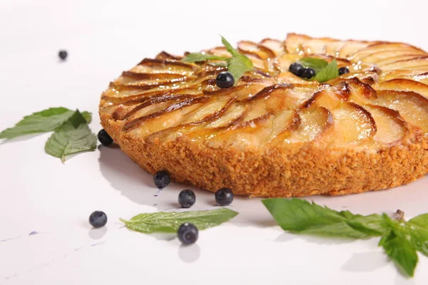 baked apple pie with Mint and berry