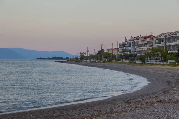 Večerní Pláž Řecku Jaře — Stock fotografie