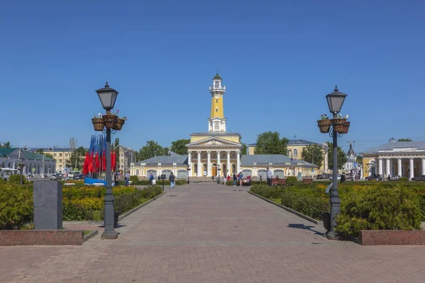 Tour Feu Dans Ville Kostroma Avec Ciel Bleu — Photo