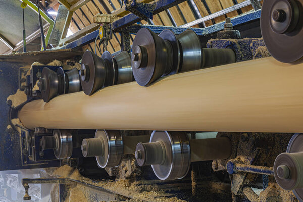 log in the woodworking process