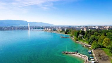 İsviçre - Uhd Geneva city 4 k hava görüntüleri