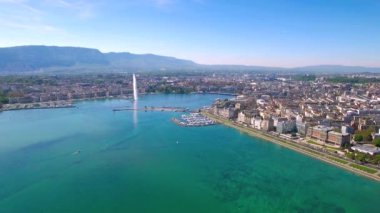 İsviçre - Uhd Geneva city 4 k hava görüntüleri