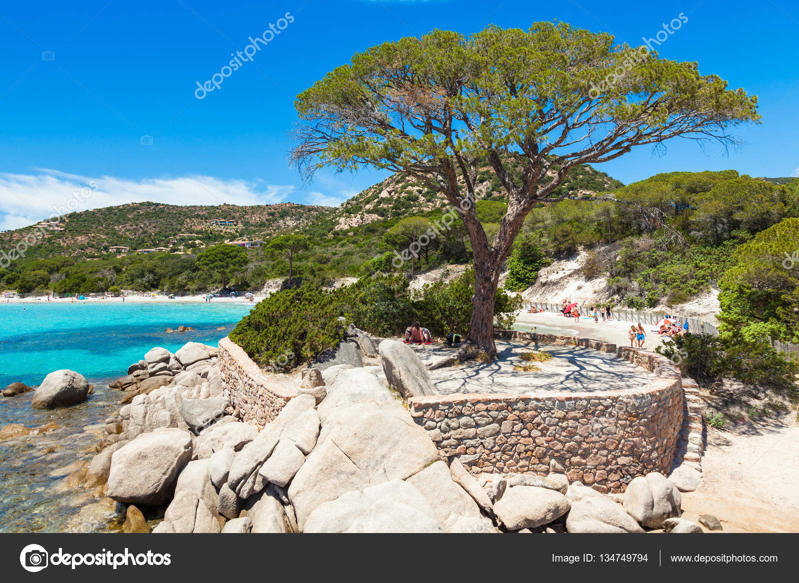 Plage De Palombaggia En Corse En France Photographie