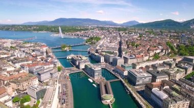 İsviçre - Uhd Geneva city 4 k hava görüntüleri