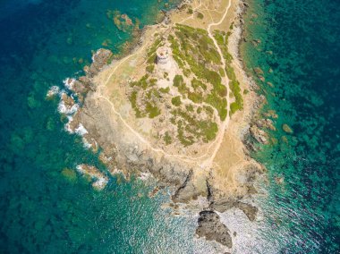 Corsica, Fra Sanguinaires kana susamış Adaları havadan görünümü