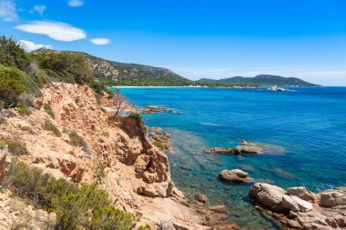Rondinara Beach Korsika Adası Fransa görünümü
