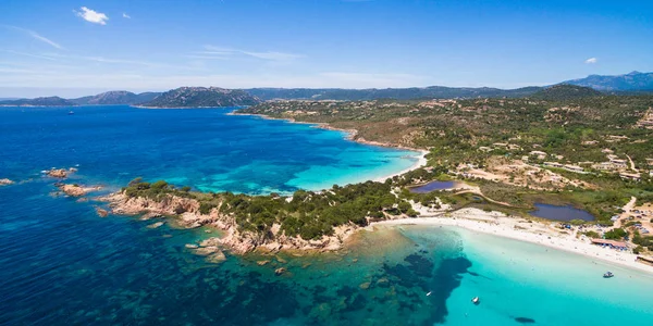 Вид с воздуха на пляж Паломбаджа на острове Корсика во Франции — стоковое фото
