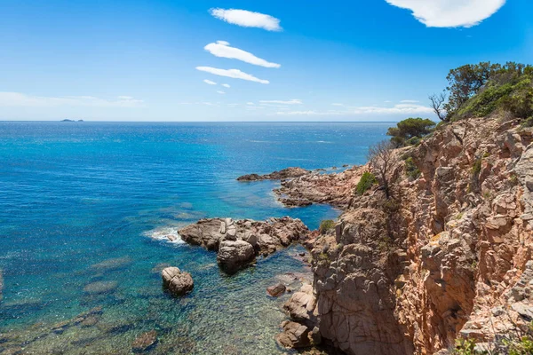 Weergave van Rondinara beach in Corsica eiland in Frankrijk — Stockfoto