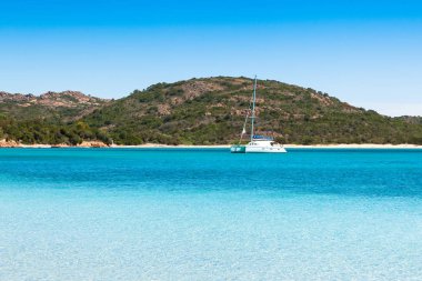 Rondinara Beach Korsika Adası Fransa görünümü