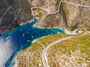 Porto Vromi hava görünümünü plaj Zakynthos (Zante) Island, ben