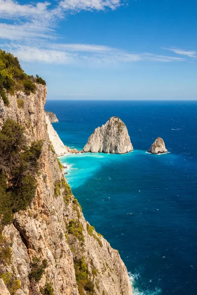 Keri klippor i Zakynthos (Zante) ön i Grekland — Stockfoto