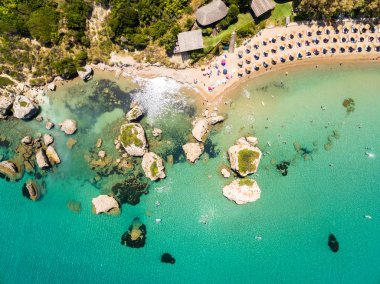 Zakynthos (Zante Porto Zorro Azzurro plaj havadan görünümü) 