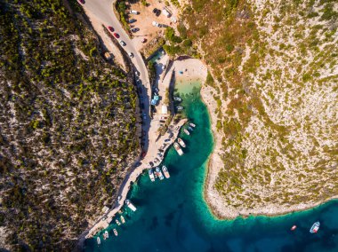 Porto Vromi hava görünümünü plaj Zakynthos (Zante) Island, ben