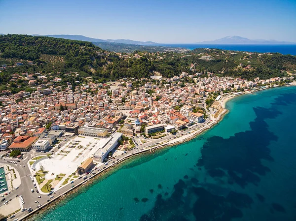 Aerial  view of Zakynthos city in  Zante island, in Greece — Stock Photo, Image