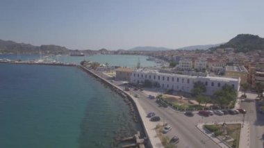 4 k (Uhd) hava manzara Zante Island, Yunanistan - Zakynthos kentinin oturum