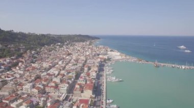 4 k (Uhd) hava manzara Zante Island, Yunanistan - Zakynthos kentinin oturum