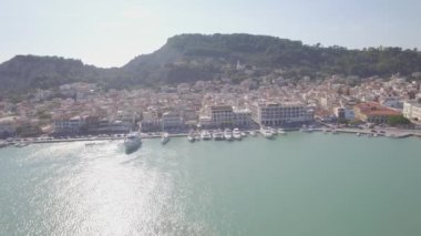 4 k (Uhd) hava manzara Zante Island, Yunanistan - Zakynthos kentinin oturum