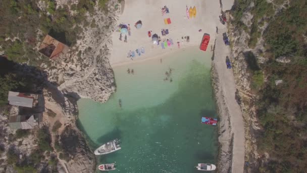 Sin Clasificar Vista Aérea Playa Porto Vromi Isla Zakynthos Zante — Vídeos de Stock