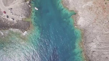 Zakynthos City Bochali Zante Island, Yunanistan üzerinden 4 k havadan görünümü 