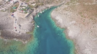 Zakynthos City Bochali Zante Island, Yunanistan üzerinden 4 k havadan görünümü 