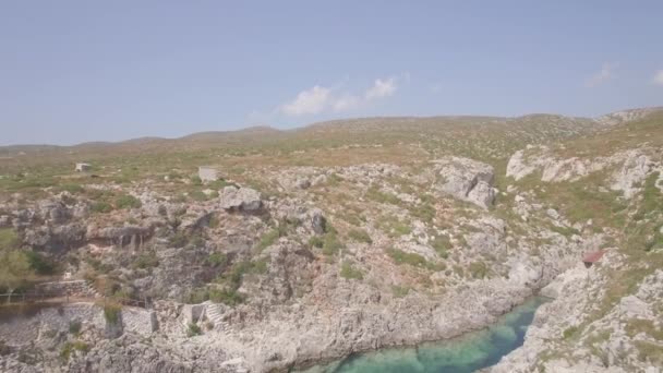 希腊桑特岛岛 Bochali 扎金索斯城市鸟瞰图 — 图库视频影像