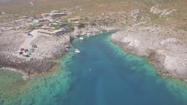 Luftaufnahme Der Stadt Zakynthos Von Bochali Auf Der Insel Zante — Stockvideo