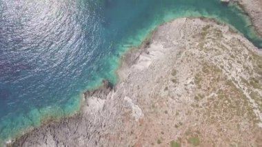 Zakynthos City Bochali Zante Island, Yunanistan üzerinden 4 k havadan görünümü 