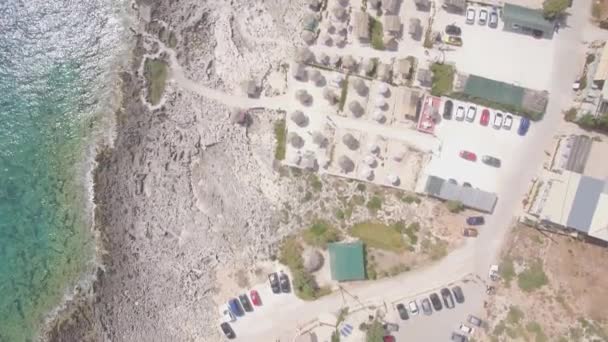 Vista Aérea Ciudad Zakynthos Desde Bochali Isla Zante Grecia — Vídeos de Stock