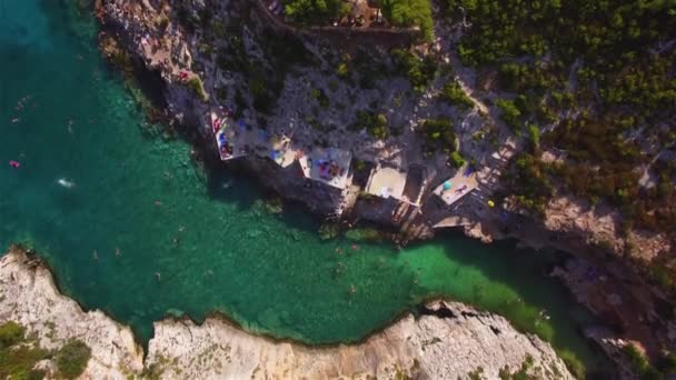 Sin Clasificar Vista Aérea Playa Porto Vromi Isla Zakynthos Zante — Vídeo de stock