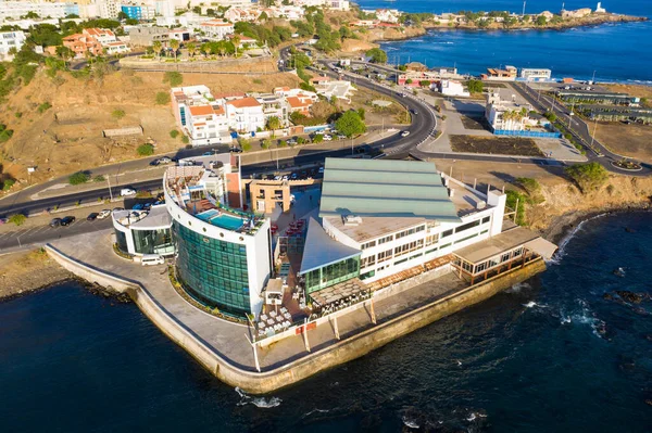 Flygfoto över Praia stad i Santiago - huvudstad av Kap Verde är — Stockfoto