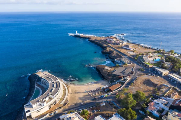 Luchtfoto van Praia stad in Santiago - hoofdstad van Kaapverdië Is — Stockfoto