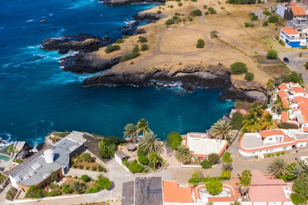 Aerial view of Tarrafal coast (ponta de atum) in Santiago island — Stock Photo, Image