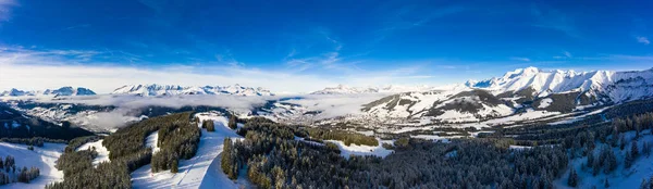 Skistation Megeve Haute Savoie Franse Alpen Van Frankrijk — Stockfoto