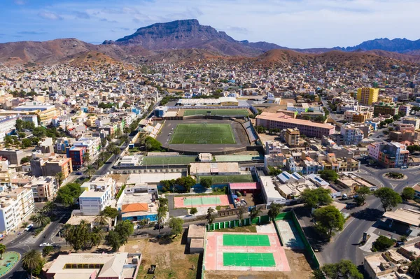 Aerial View Mindelo City Sao Vicente Island Cape Verde — Stock Photo, Image