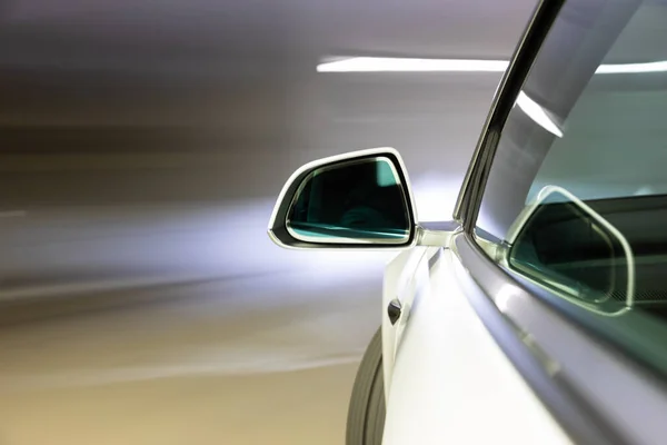 Auto Lichtspur Während Nächtlicher Autofahrt — Stockfoto