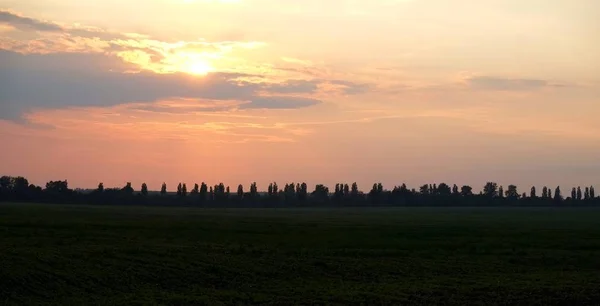 Paisagem rural noturna — Fotografia de Stock