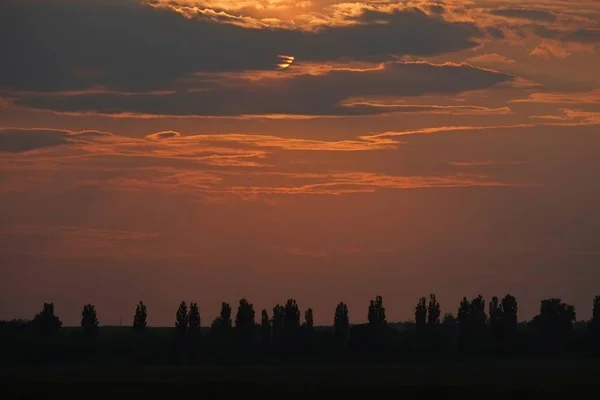 Paisagem rural noturna — Fotografia de Stock