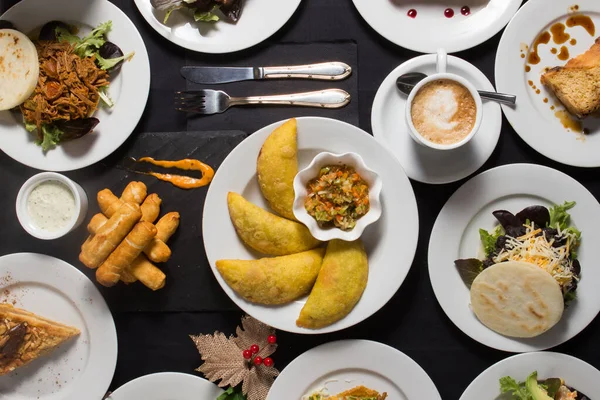 Diferentes Tipos Comida Venezolana Vista Superior — Foto de Stock