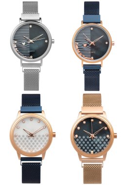 Bilek izleme ön konumu beyaz arkaplan üzerinde izole.