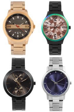 Bilek izleme ön konumu beyaz arkaplan üzerinde izole.