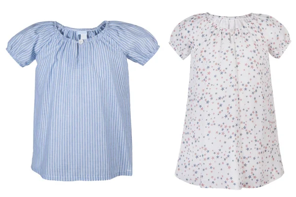 Bonito Vestido Para Niños Para Verano Aislado Sobre Fondo Blanco —  Fotos de Stock