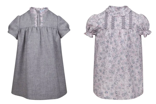 Bonito Vestido Para Niños Para Verano Aislado Sobre Fondo Blanco —  Fotos de Stock