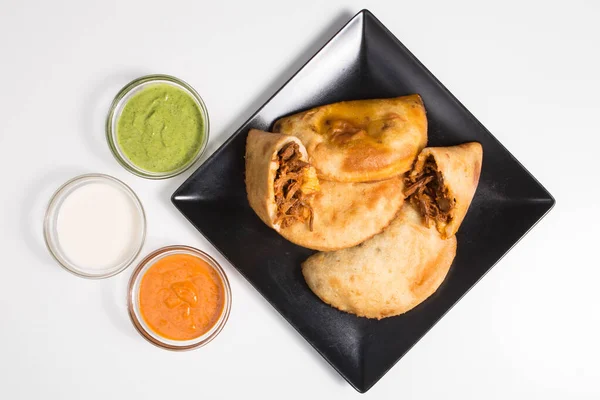 Empanadas Carne Caseras Venezuela Geleneksel — Stok fotoğraf