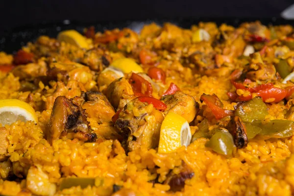 Paella Vegana Con Arroz Algunas Verduras —  Fotos de Stock