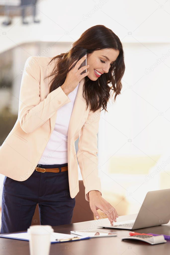 woman Connecting with clients 