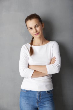 Genç ve güzel kadın portre 