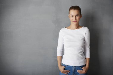 Genç ve güzel kadın portre 