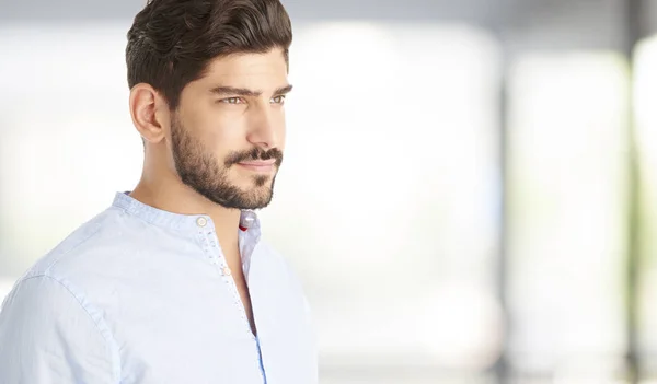 Young man indoor portrait. — Stock Photo, Image